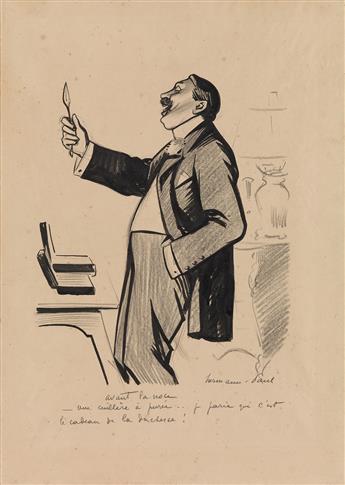 RENÉ GEORGES HERMANN-PAUL (Paris 1864-1940 Saintes-Maries-de-la-Mer) Group of 6 drawings.